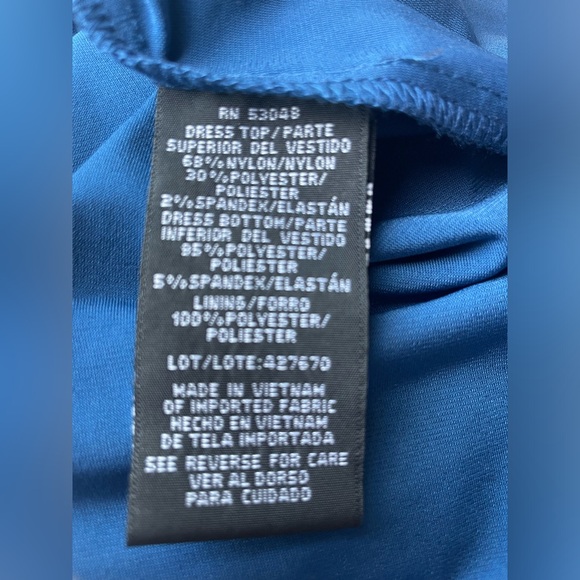 NW Woman Plus Size  16W Peacock Nude Blue  Gown Dress Sequins Sleeveless NWT - Picture 12 of 13